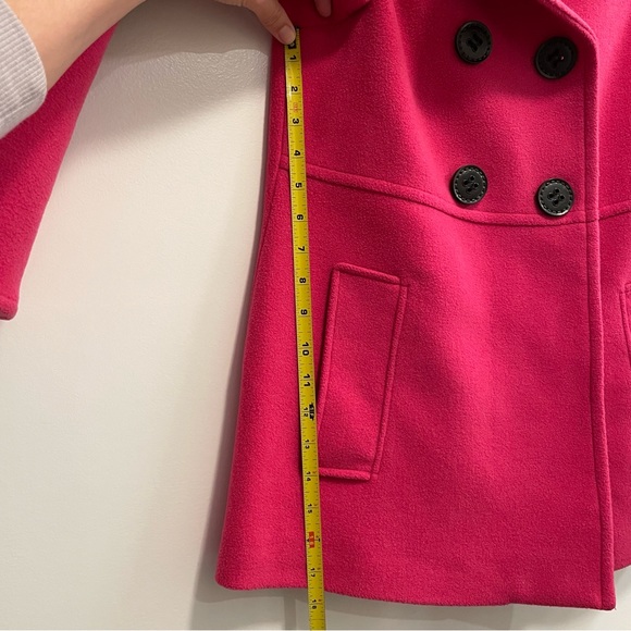 Express Hot Pink Wool Blend Peacoat Size XS - Picture 11 of 11